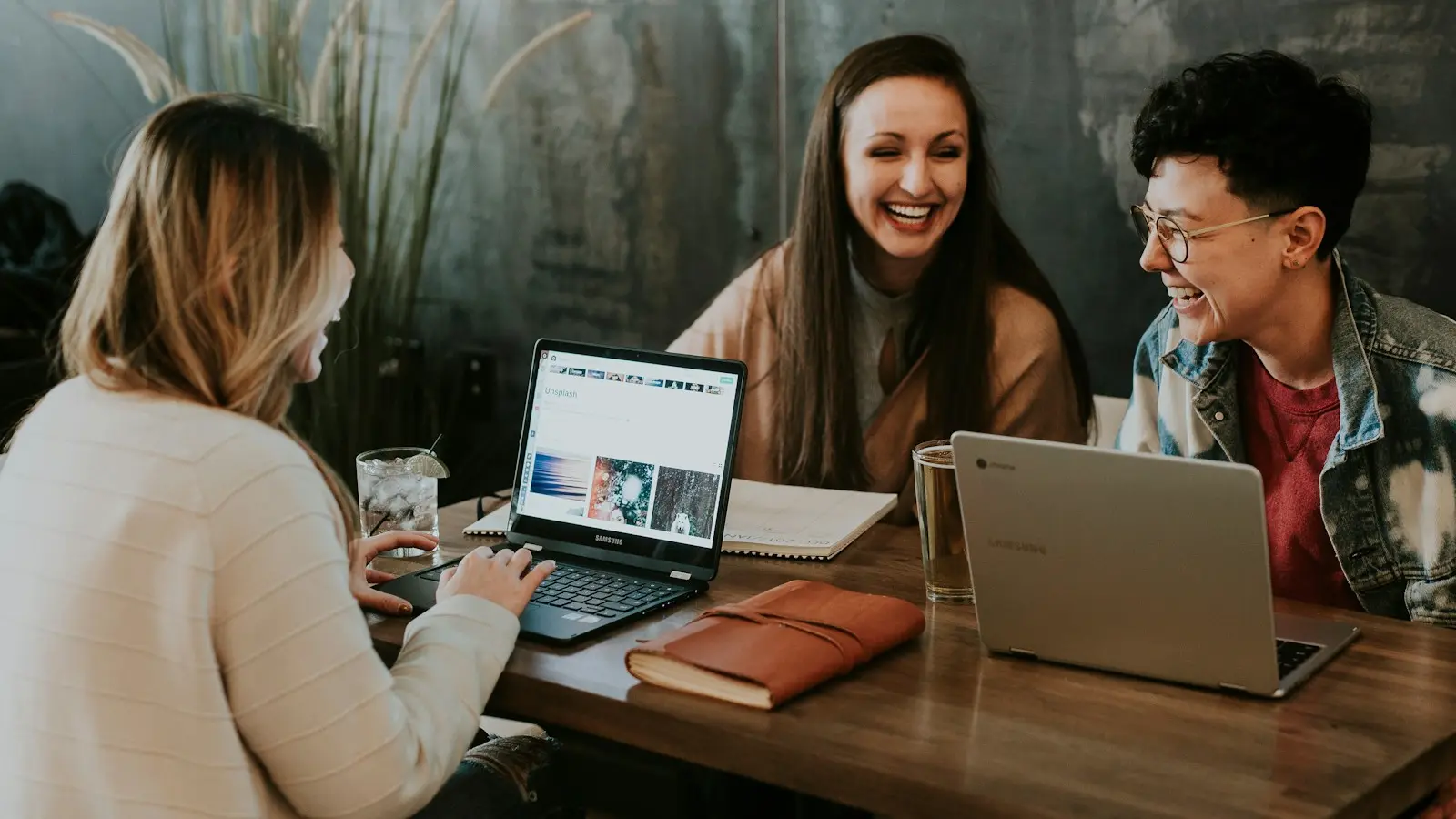 Finance adviser reviewing business information